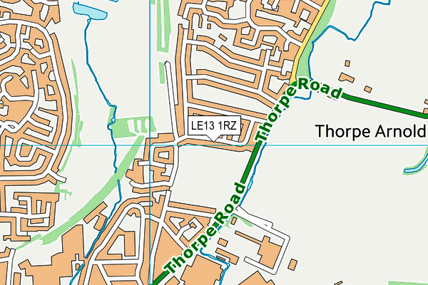 LE13 1RZ map - OS VectorMap District (Ordnance Survey)