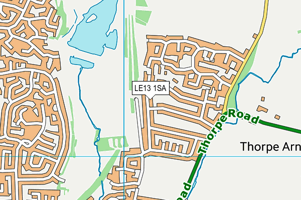LE13 1SA map - OS VectorMap District (Ordnance Survey)