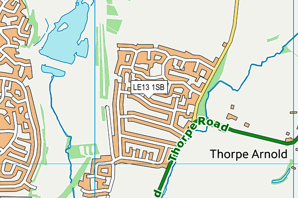 LE13 1SB map - OS VectorMap District (Ordnance Survey)