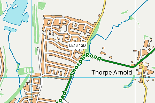 LE13 1SD map - OS VectorMap District (Ordnance Survey)