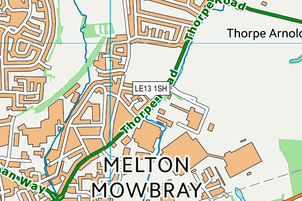 LE13 1SH map - OS VectorMap District (Ordnance Survey)