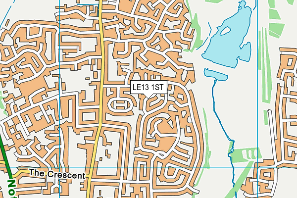 LE13 1ST map - OS VectorMap District (Ordnance Survey)