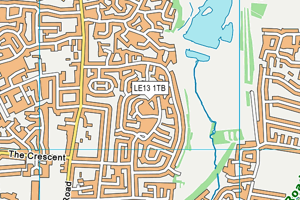 LE13 1TB map - OS VectorMap District (Ordnance Survey)