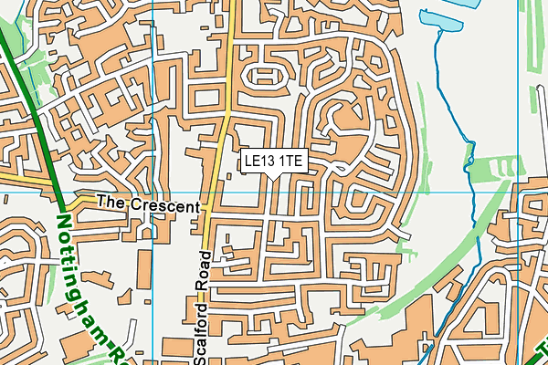 LE13 1TE map - OS VectorMap District (Ordnance Survey)