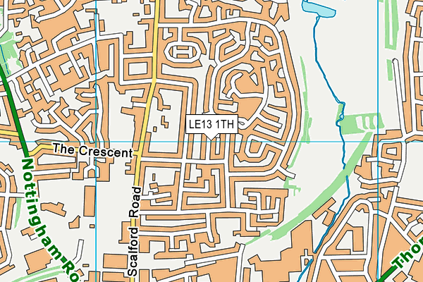 LE13 1TH map - OS VectorMap District (Ordnance Survey)