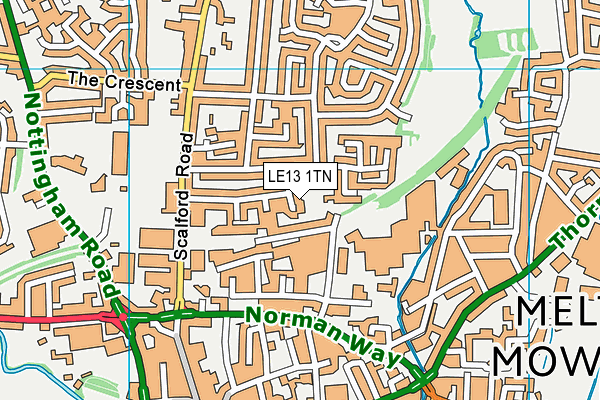 LE13 1TN map - OS VectorMap District (Ordnance Survey)