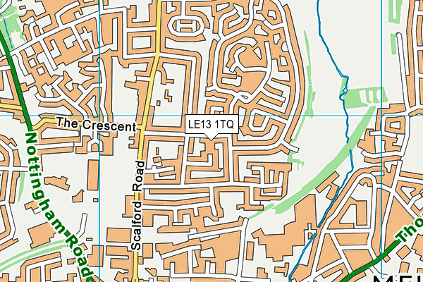 LE13 1TQ map - OS VectorMap District (Ordnance Survey)