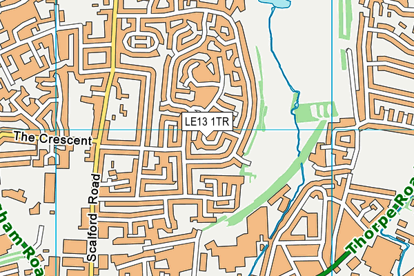 LE13 1TR map - OS VectorMap District (Ordnance Survey)