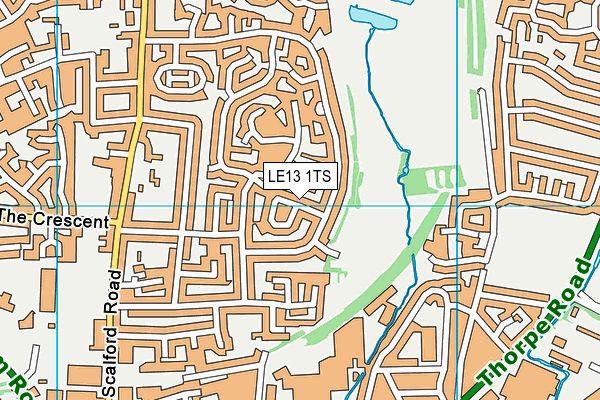 LE13 1TS map - OS VectorMap District (Ordnance Survey)