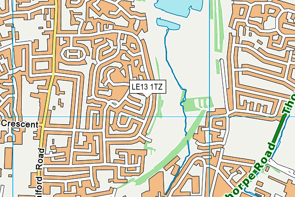 LE13 1TZ map - OS VectorMap District (Ordnance Survey)