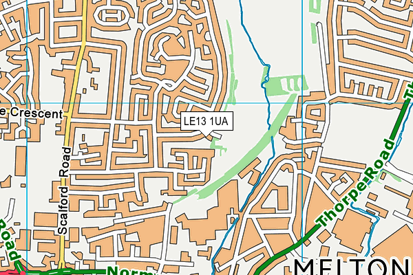LE13 1UA map - OS VectorMap District (Ordnance Survey)