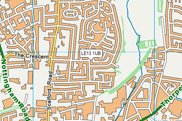 LE13 1UB map - OS VectorMap District (Ordnance Survey)