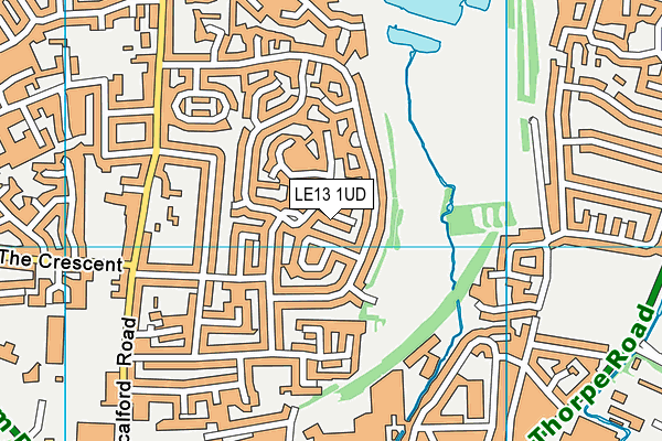 LE13 1UD map - OS VectorMap District (Ordnance Survey)