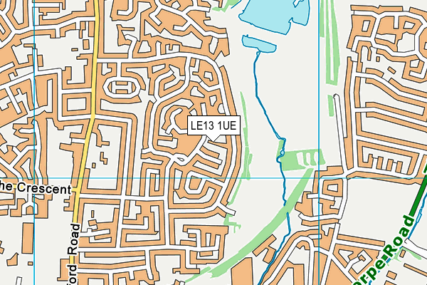 LE13 1UE map - OS VectorMap District (Ordnance Survey)