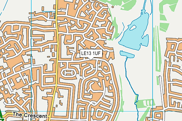 LE13 1UF map - OS VectorMap District (Ordnance Survey)