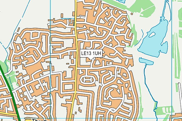 LE13 1UH map - OS VectorMap District (Ordnance Survey)