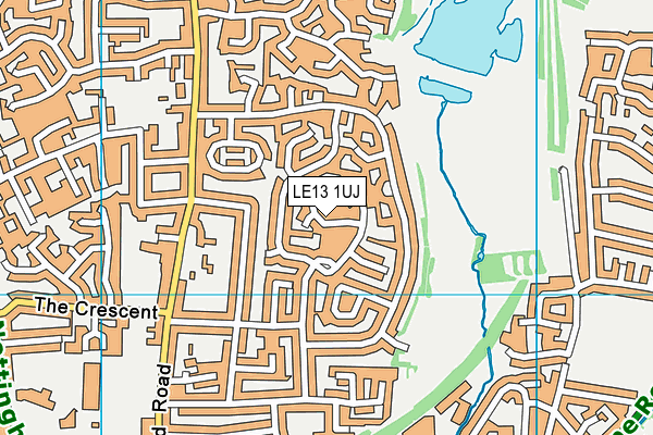 LE13 1UJ map - OS VectorMap District (Ordnance Survey)