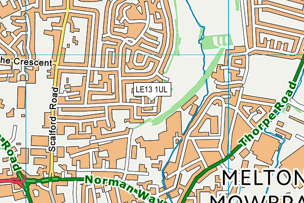 LE13 1UL map - OS VectorMap District (Ordnance Survey)