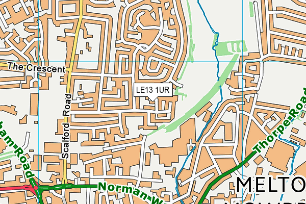LE13 1UR map - OS VectorMap District (Ordnance Survey)