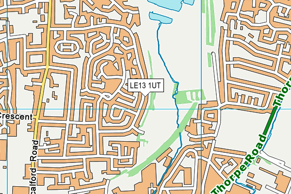 LE13 1UT map - OS VectorMap District (Ordnance Survey)