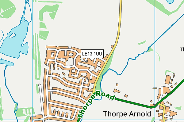 LE13 1UU map - OS VectorMap District (Ordnance Survey)