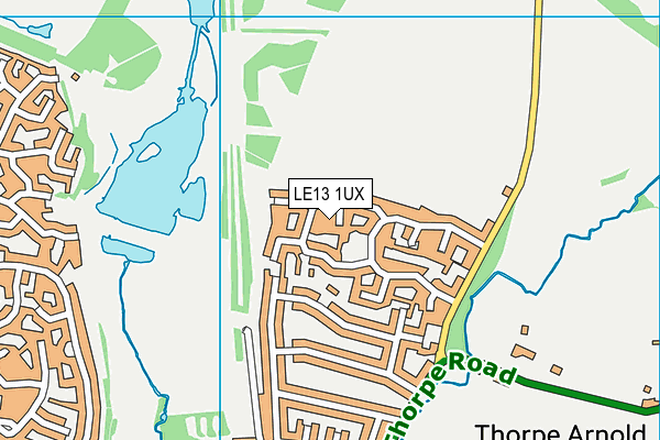 LE13 1UX map - OS VectorMap District (Ordnance Survey)