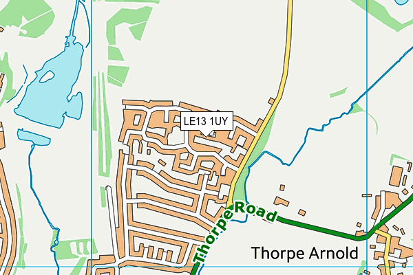 LE13 1UY map - OS VectorMap District (Ordnance Survey)