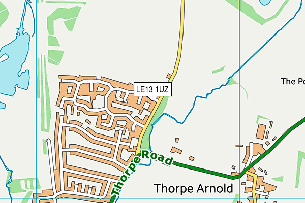 LE13 1UZ map - OS VectorMap District (Ordnance Survey)