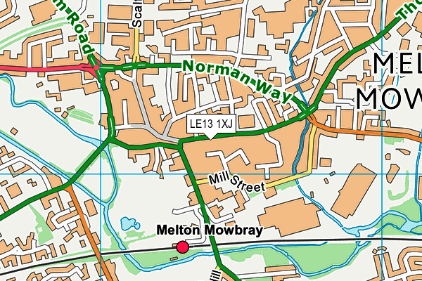 LE13 1XJ map - OS VectorMap District (Ordnance Survey)