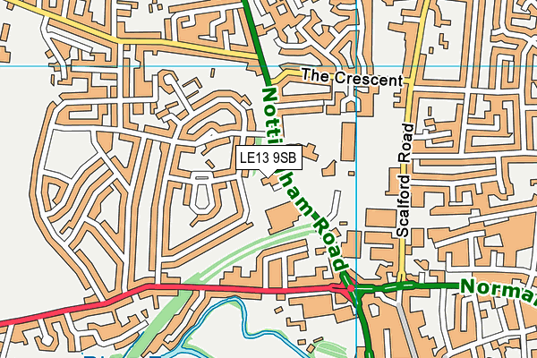 LE13 9SB map - OS VectorMap District (Ordnance Survey)