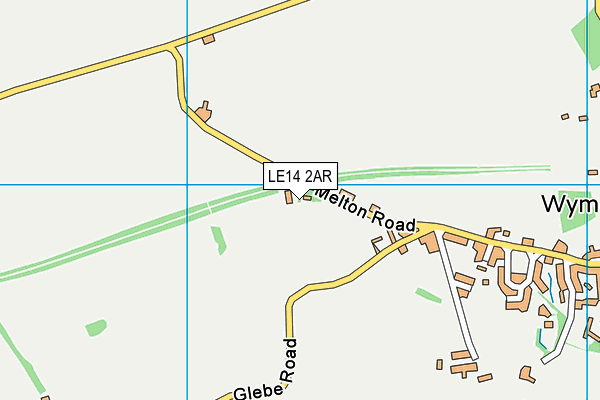 LE14 2AR map - OS VectorMap District (Ordnance Survey)