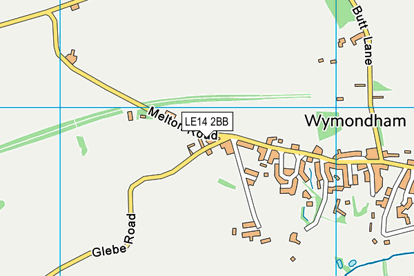 LE14 2BB map - OS VectorMap District (Ordnance Survey)