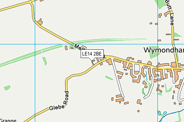 LE14 2BE map - OS VectorMap District (Ordnance Survey)