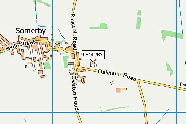 LE14 2BY map - OS VectorMap District (Ordnance Survey)