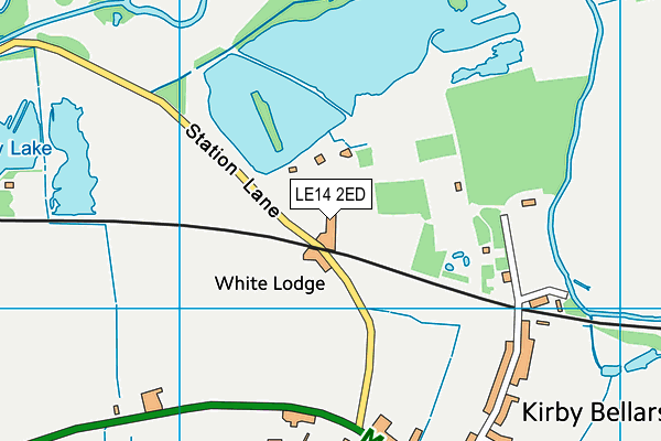LE14 2ED map - OS VectorMap District (Ordnance Survey)
