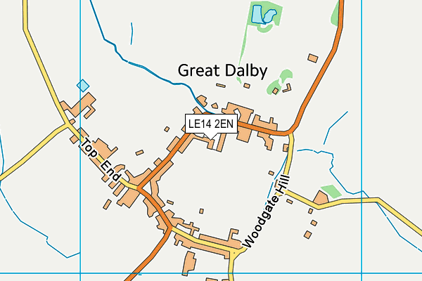 LE14 2EN map - OS VectorMap District (Ordnance Survey)