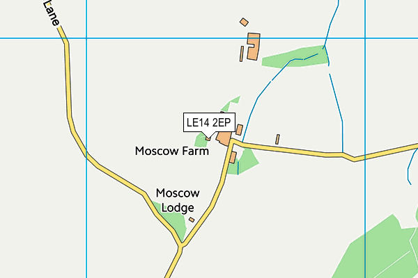LE14 2EP map - OS VectorMap District (Ordnance Survey)