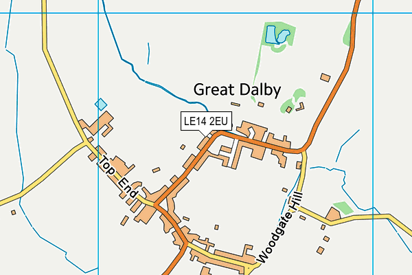 LE14 2EU map - OS VectorMap District (Ordnance Survey)