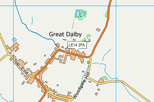 LE14 2FA map - OS VectorMap District (Ordnance Survey)