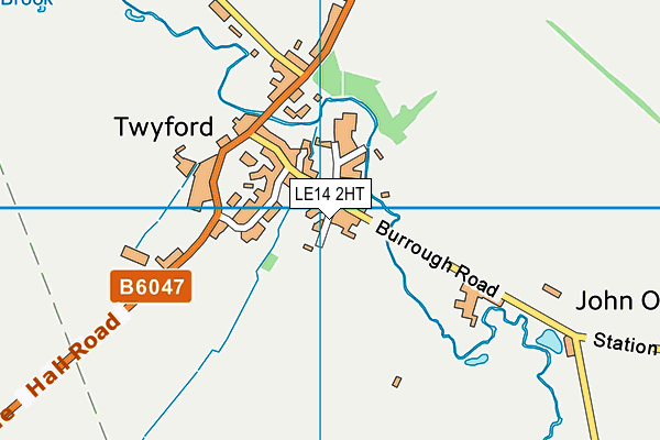 LE14 2HT map - OS VectorMap District (Ordnance Survey)
