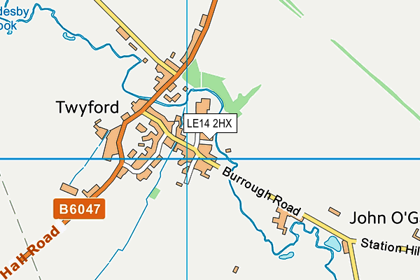LE14 2HX map - OS VectorMap District (Ordnance Survey)