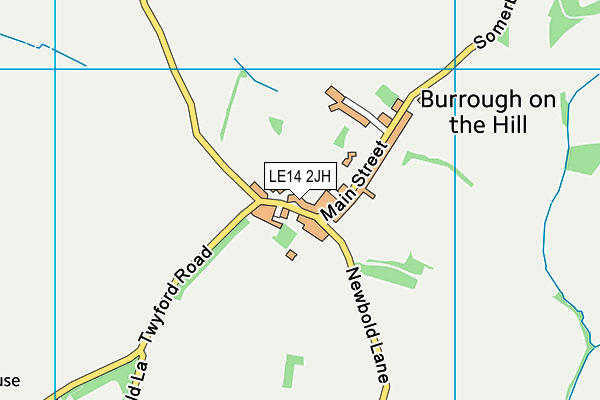 LE14 2JH map - OS VectorMap District (Ordnance Survey)