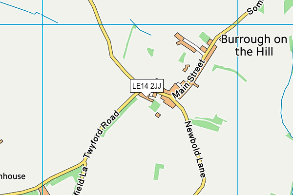 LE14 2JJ map - OS VectorMap District (Ordnance Survey)