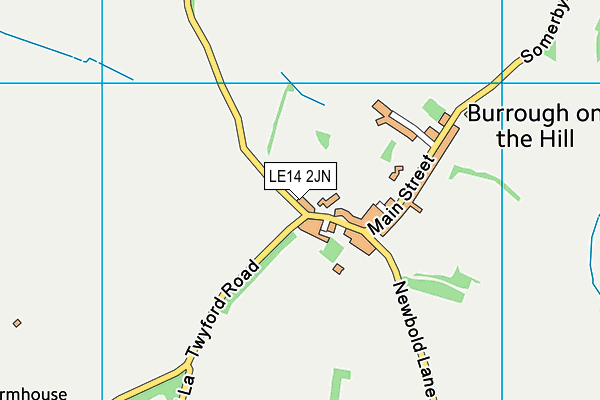 LE14 2JN map - OS VectorMap District (Ordnance Survey)
