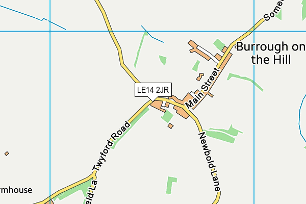 LE14 2JR map - OS VectorMap District (Ordnance Survey)