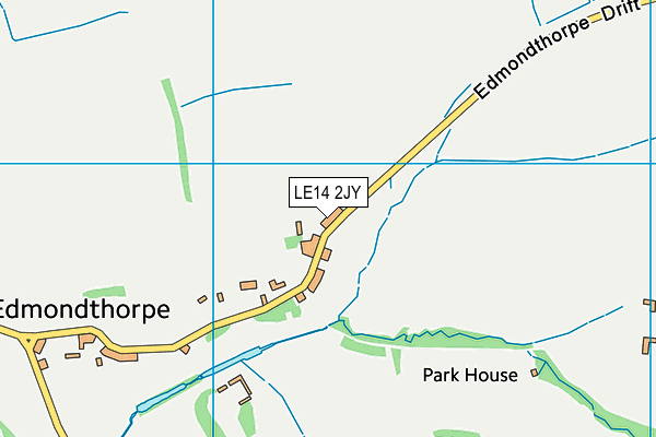 LE14 2JY map - OS VectorMap District (Ordnance Survey)