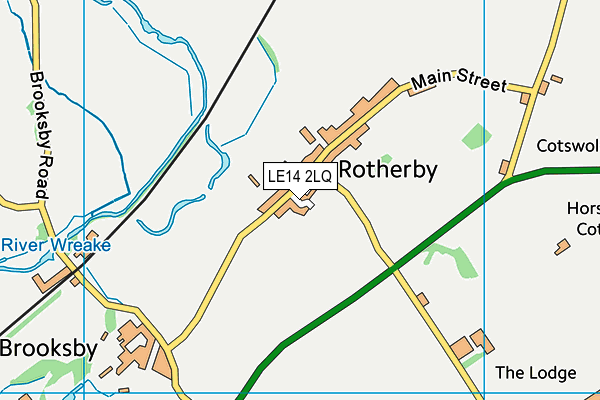 LE14 2LQ map - OS VectorMap District (Ordnance Survey)