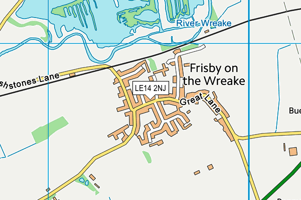LE14 2NJ map - OS VectorMap District (Ordnance Survey)