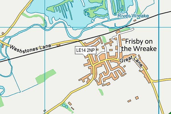 LE14 2NP map - OS VectorMap District (Ordnance Survey)