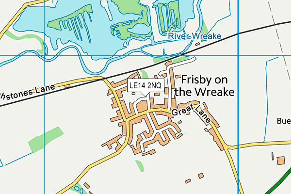 LE14 2NQ map - OS VectorMap District (Ordnance Survey)